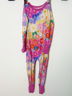 Little Sleepies Rainbow Blooms Crescent Zippy One Piece Foldover 18-24 Months